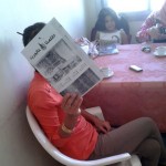 Distribution of Magazine Rising For Freedom in Syria and in the Diaspora.