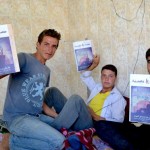 Distribution of Magazine Rising For Freedom in Syria and in the Diaspora.