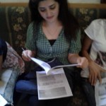 Distribution of Magazine Rising For Freedom in Syria and in the Diaspora.